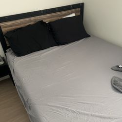 Queen Bed Frame & Mattress 
