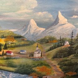 Original Oil Painting - Elsie Delfel’s “Path to the Church”
