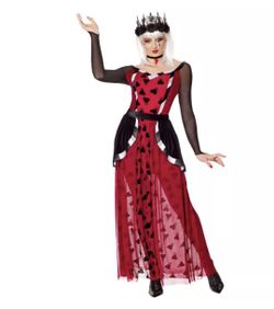 Queen Of Hearts Costume And Whip Adult