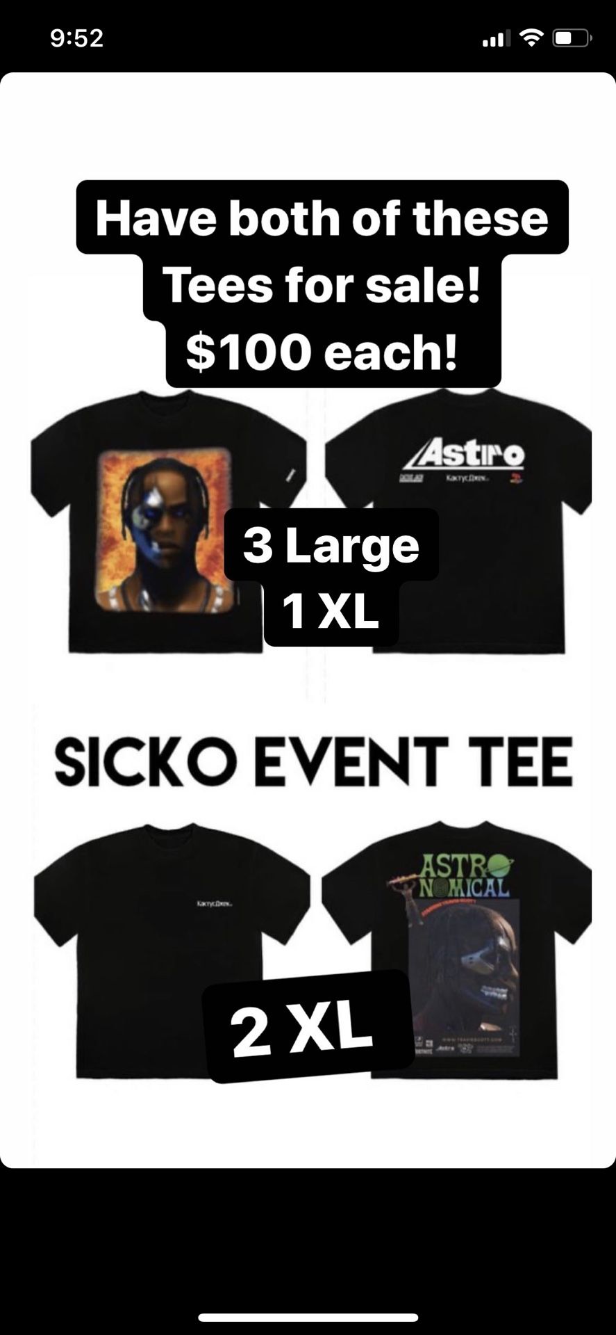 Travis Scott Tees