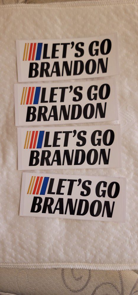 "Lets Go Brandon" Bumper Sticker.  Qty: 4    Brand New!