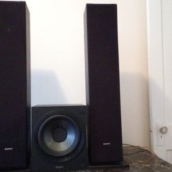 Large Sony Speaker System (Subwoofer Included)