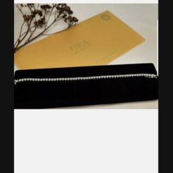 New 6.5 ct Moissanite Tennis Bracelet 14k White Gold Sterling Silver 3mm