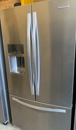 Kitchen Aid 3-Door Silver Refrigerator
