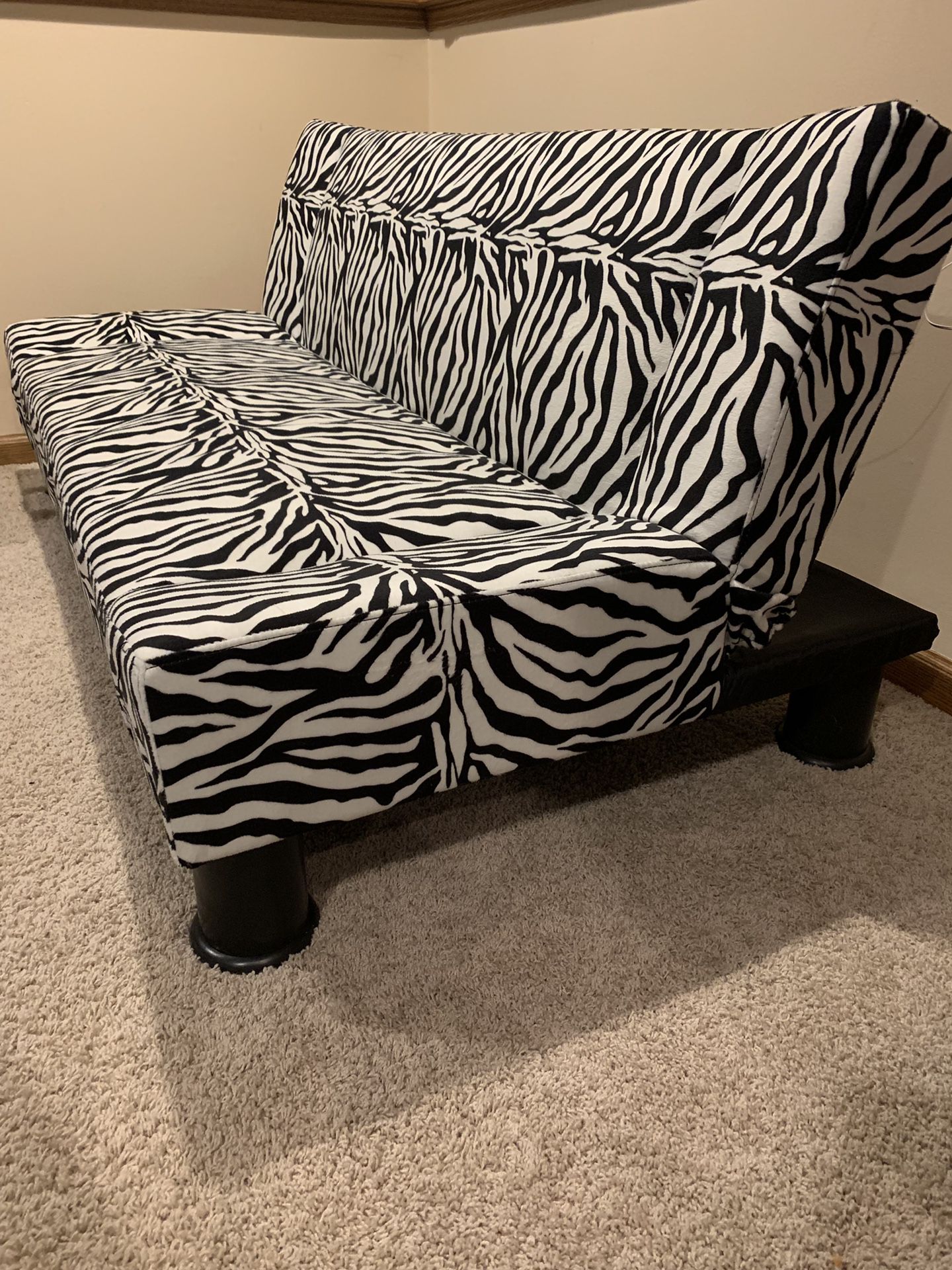 Zebra print futon