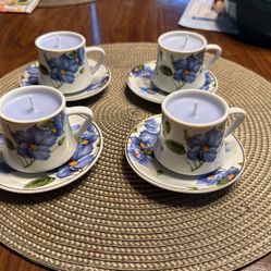 Set Of Four Miniature Scented Candles