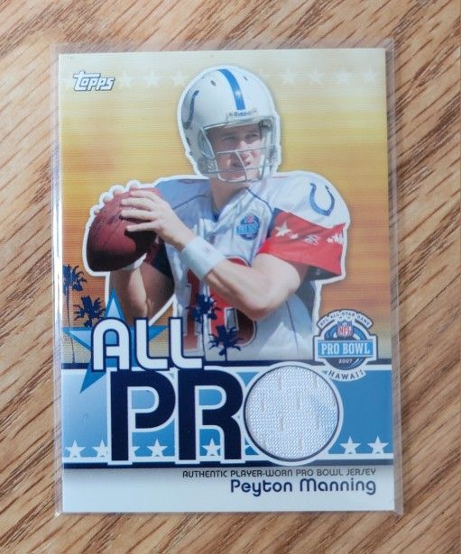 PEYTON MANNING 2007 TOPPS FOOTBALL "ALL PRO" JERSEY RELIC