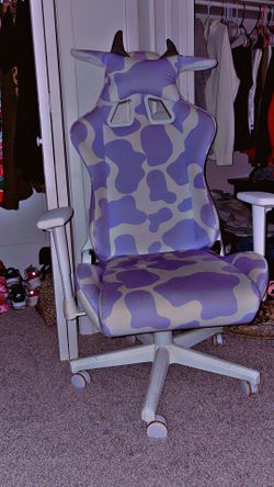 Cow print gaming chair