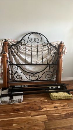 Queen metal bed frame