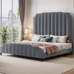 UPHOLSTERED BED FRAME KING SIZE BRAND NEW IN BOX!!!