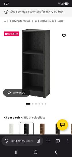 Ikea-billy bookcase-dark color