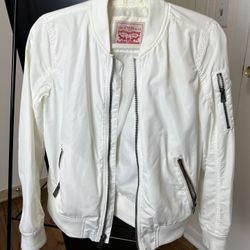 Levis White Bomber Jacket S