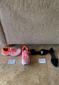 Tenis TOKIO asics worn once- Size 8 $60 , Flats native de velvet new - Size 7 $20 , Zapatos De Tela Steve Madden used - Size 7.5 $10