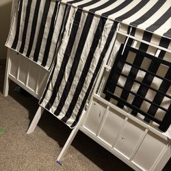 Bed Frame White Kids House Bed (metal) 