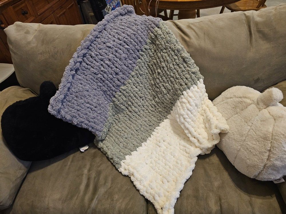 Hand Knit Baby Blanket 
