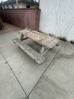 Wood bench