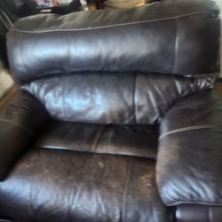 Leather Love Seat