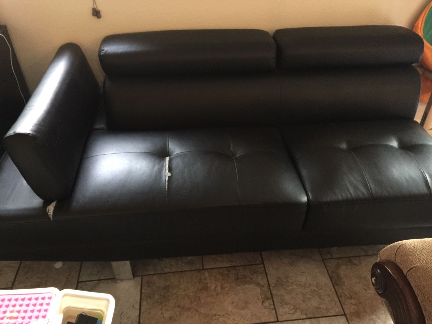 Black Faux Sectional