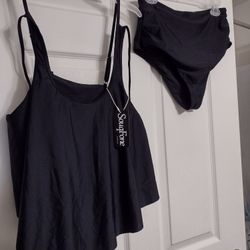 2pc Black Swimwear