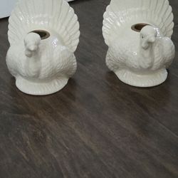 Turkey Candle Holder Set