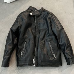 Zara Kids Leather Jacket 5t