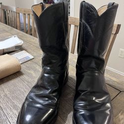 Justin  Black Boots Size 12EE