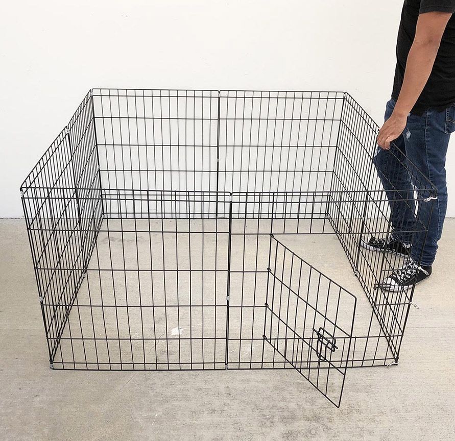 $35 (Brand New) Foldable 24” tall x 24” wide x 8-panel pet playpen dog crate metal fence exercise cage