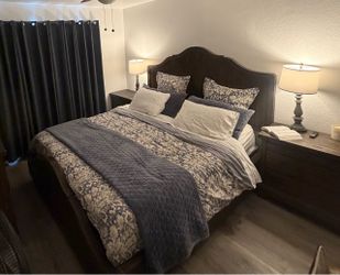 Dark Wood California King Complete Bedroom Set
