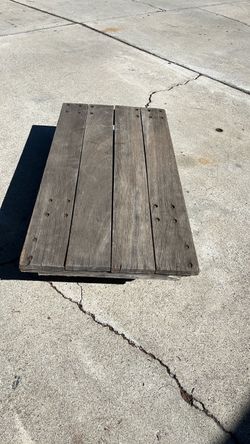Antique Rustic Industrial Wood Cart