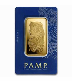 PAMP Suisse 100 Gram Gold Bar (.9999 Fine Gold)