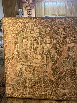 $ 50.00.Beautiful Framed Tapestry. 50X54 Inches. Excellent Quality