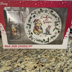 Disney Cookies & Milk- Includes Cookie Plate, Milk Jar and Notepad