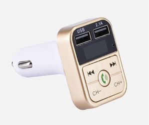 Wireless Bluetooth Car kit handsfree talk MP3 player fm transmitter dual car charger