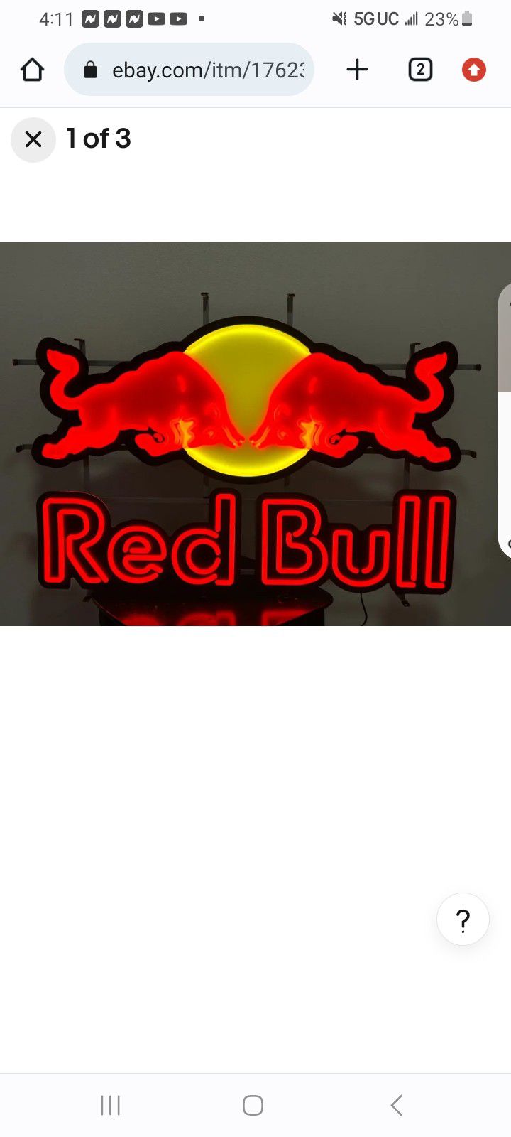 Red Bull Neon Sign