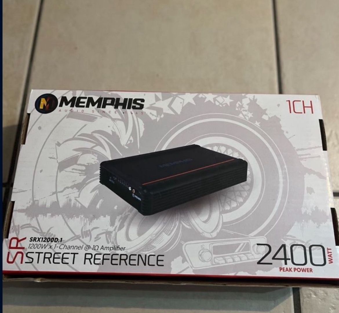 Memphis SRX1200D.1 2400W PEAK 1-Channel Street Reference SR Series Amplifier