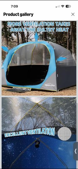 Brand New 4 Person Blackout Camping Tent, Waterproof Family Dome Tent, Easy Setup