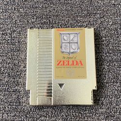 Nes Nintendo The Legend of Zelda Gold Cartridge Tested, Working ! 