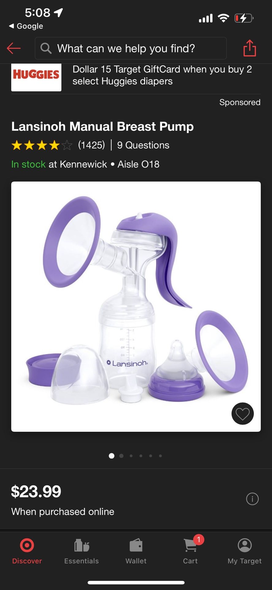 Lansinoh manual breast pump