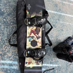 Snowboard, Bag, Boots and Bindings