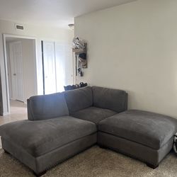 Sectional couch with ottoman