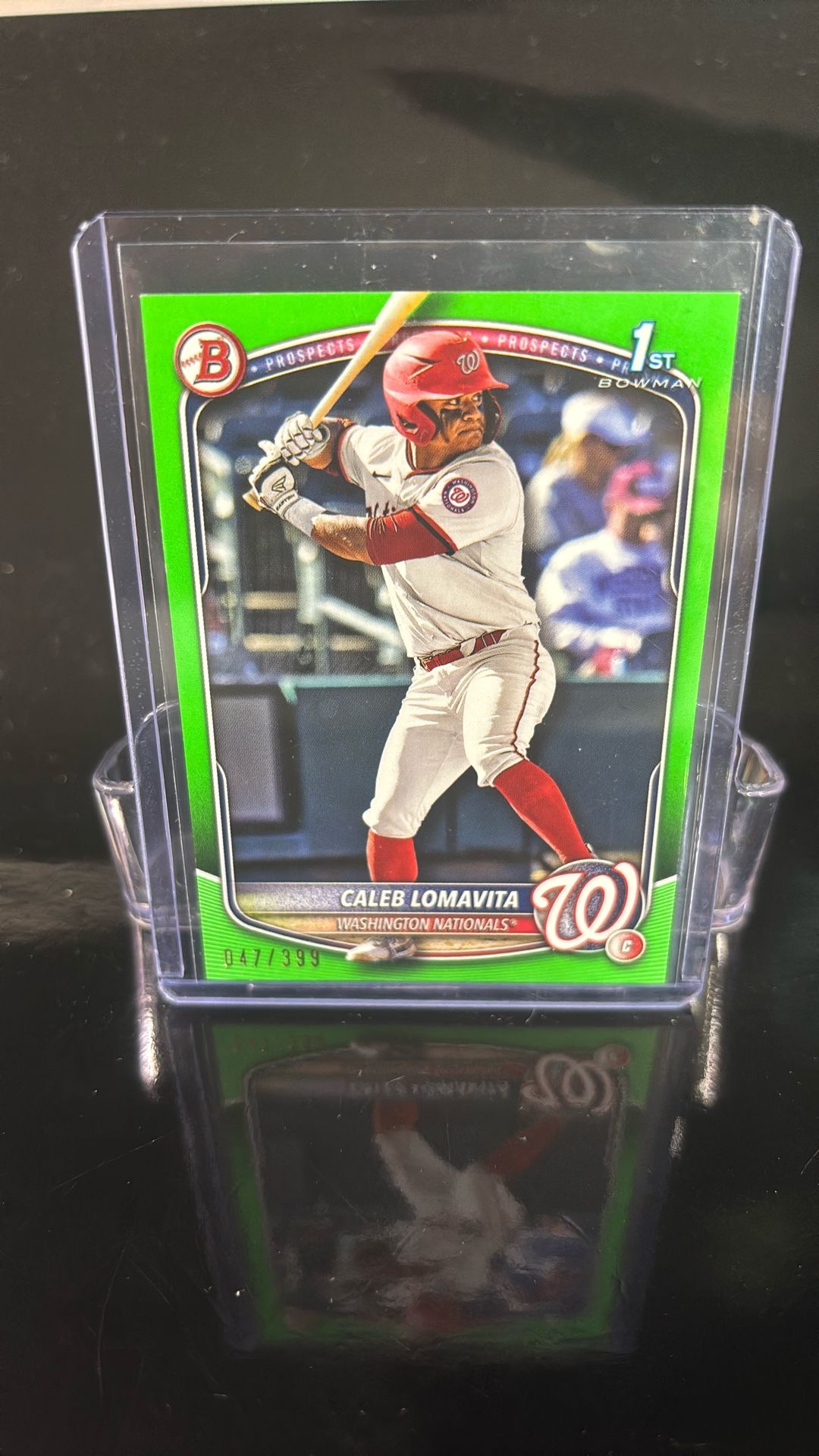 CALEB LOMAVITA 2025 1st Bowman #BP-120 Neon Green Parallel /399 Nationals