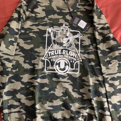 NWT True Religion Camp Sweatshirt 