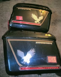 Motorcycle Saddlebags Carrying Cases + Windshield