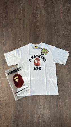 White B@p3 Burbrry Tee