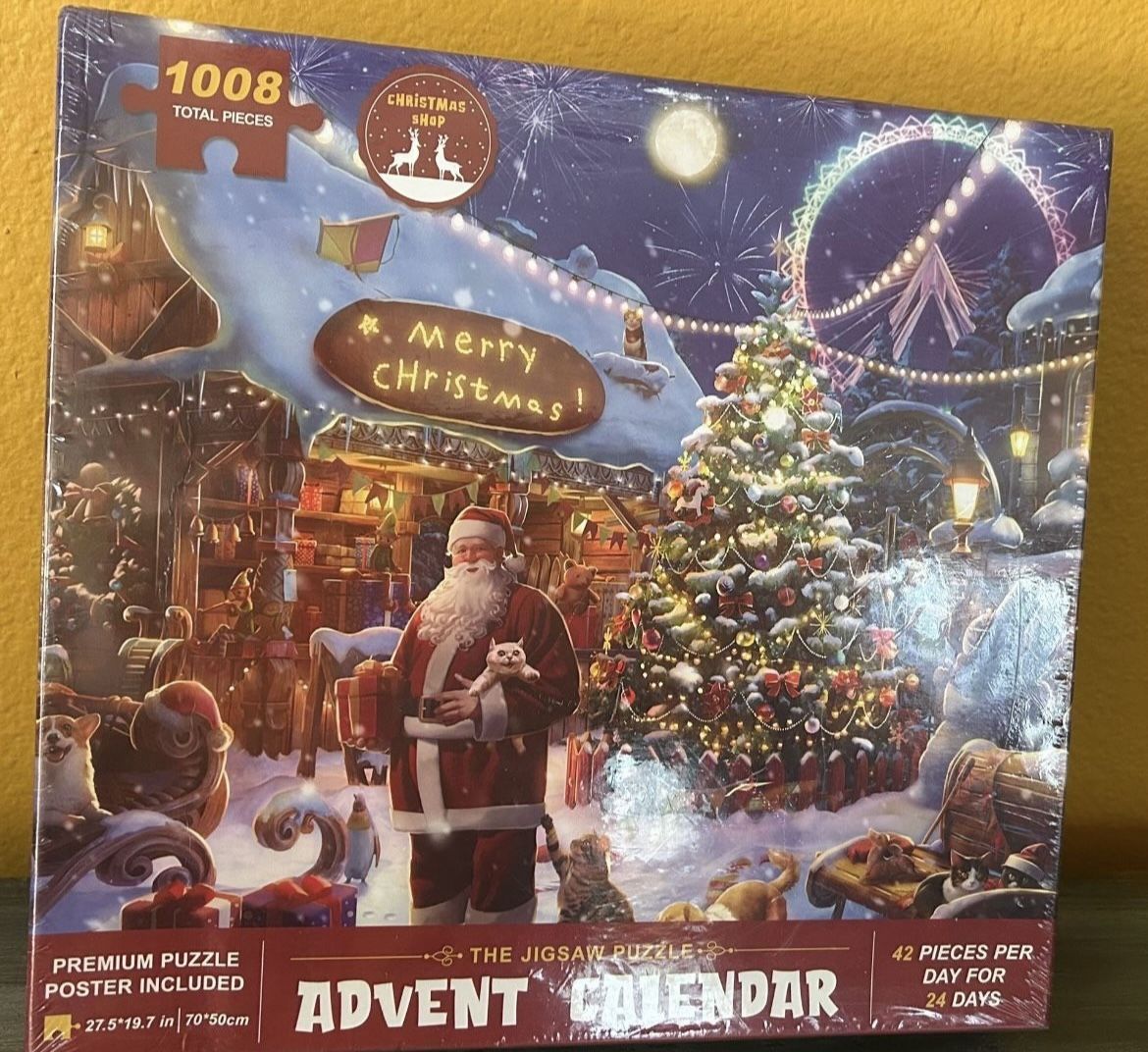 New Christmas Advent Calendar Jigsaw Puzzle. More Themes Available! Awesome Gift! 