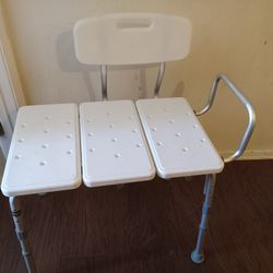 Long  White Shower Chair 15.00