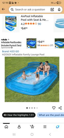 H2OGO Inflatable Family Lounge Pool