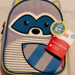 NEW! Skip Hop Zoo Lunchie Riggs Raccoon Lunchbag 10x8x4