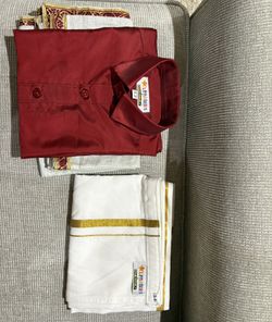Silk Shirt And Dhoti Set
