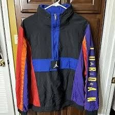 Jordan Vintage 90s Colorblock Windbreaker Jacket Retro Streetwear Hip-Hop Nylon